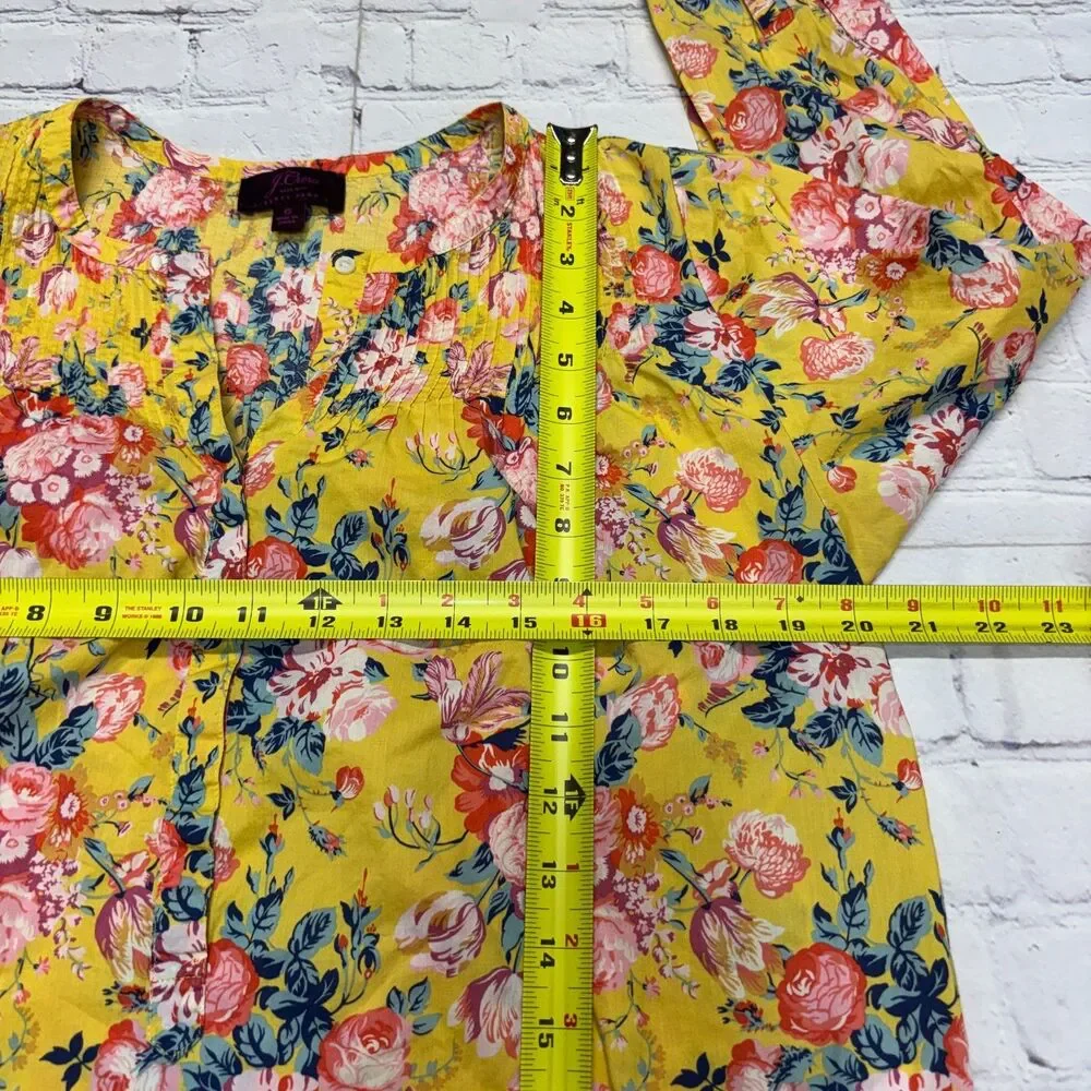 J. Crew Liberty Fabric Women Blouse Top Shirt Size 6 Floral Boho C131 -6